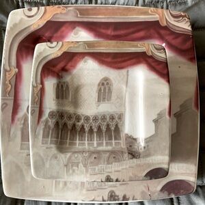 Ceramic plates set of four 9x9 inches and four 6x6 inches